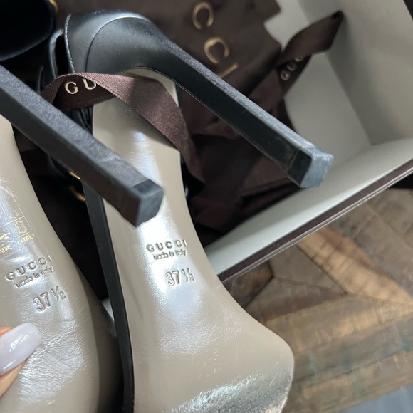 Gucci Ursela horsebit leather sandals. - Picture 5 of 5